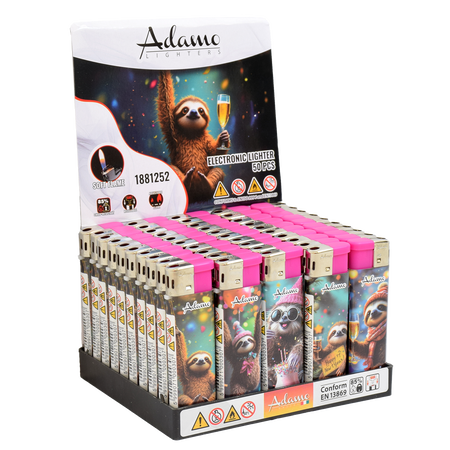 Elektromos Öngyújtó 1881252 Adamo Vegyes mintás Lajhár ünneplés km