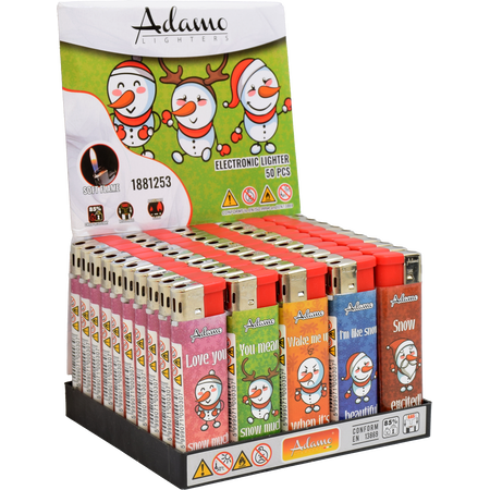 Elektromos Öngyújtó 1881253 Adamo Vegyes mintás Hóember szöveges km