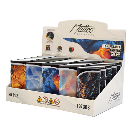 Jet Öngyújtó 197306 Matteo Las Vegas Fémtokos kitapintható Meteor