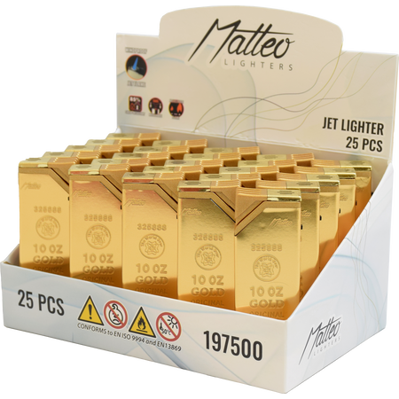 Jet Lighter 197500 Matteo in Metal case Iowa Gold bar