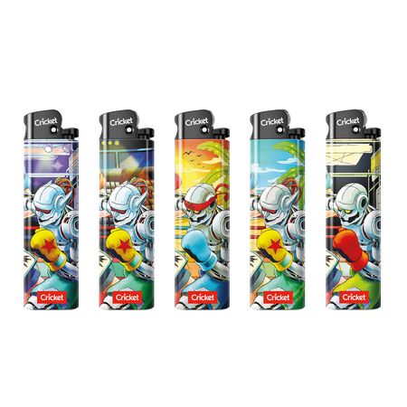 Öngyújtó 21150951 Cricket tűzköves Boxoló robot