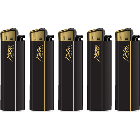 Tűzköves Öngyújtó 214005 Matteo Prémium fekete arany