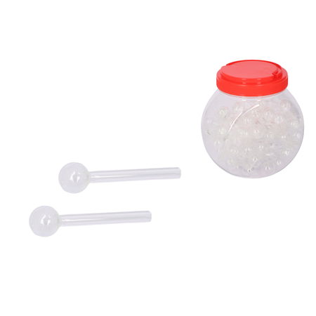 Üveg pipa A340674 átlátszó 8,5 cm