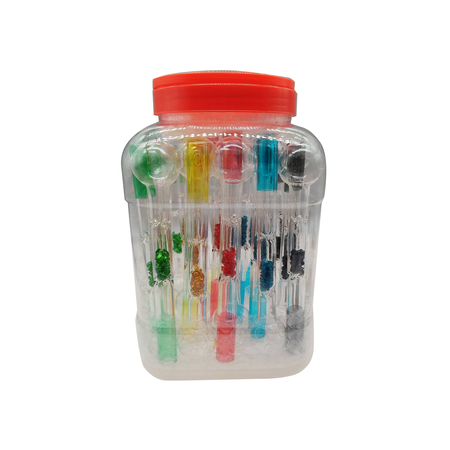 Üveg pipa 0213025 Atomic színes gyémántokkal 18cm