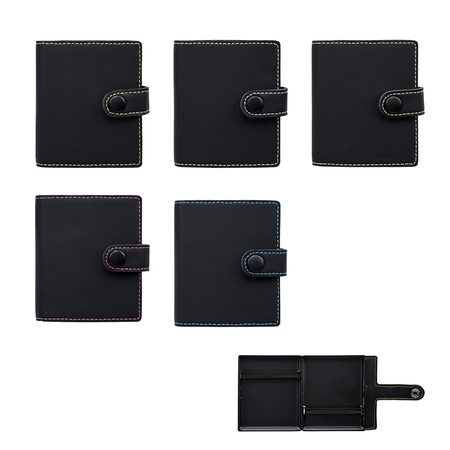 Cigarettatárca 0410682 Atomic Fém Fekete Bőr Kártyatartóval