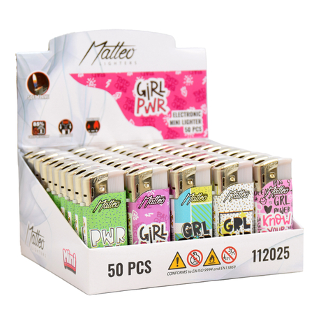 Elektromos Öngyújtó 112025 Matteo Vegyes mintás Mini Erős csajok