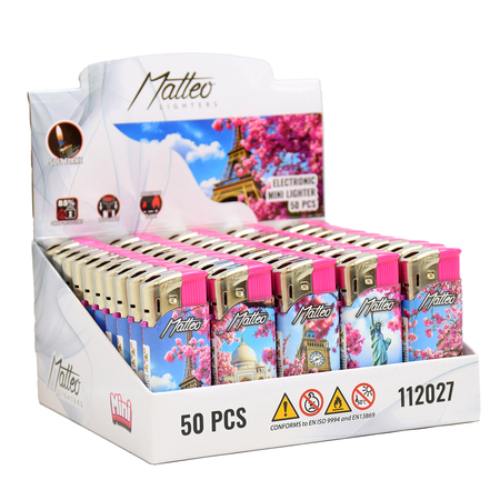 Elektromos Öngyújtó 112027 Matteo Vegyes mintás Mini Tavasz