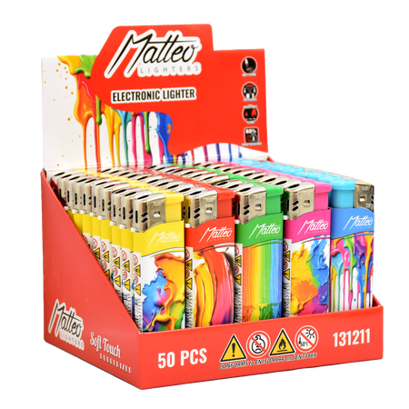 Elektromos Öngyújtó 131211 Matteo Soft Touch Színes festék