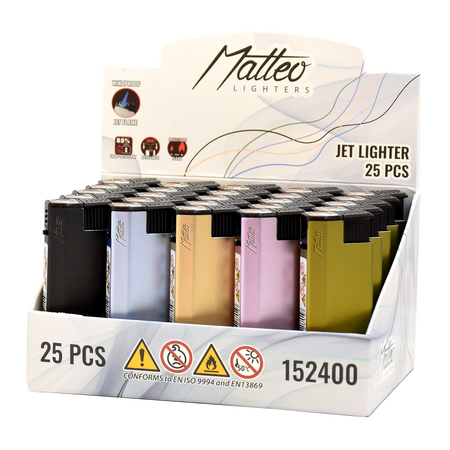 Jet Öngyújtó 152400 Matteo Fémtokos Elegáns színek