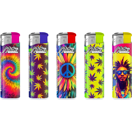 Electronic Lighter 169029 Matteo Laser label Weed