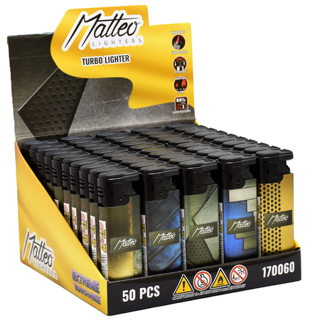 Vihar Öngyújtó 170060 Matteo Extrém kitapintható Fekete és arany