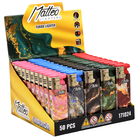 Vihar Öngyújtó 171024 Matteo Tükörfóliás Márvány