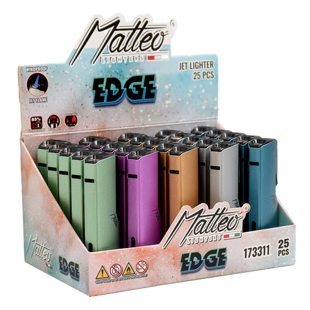 Jet Öngyújtó 173311 Matteo Fémtokos EDGE - Glamour