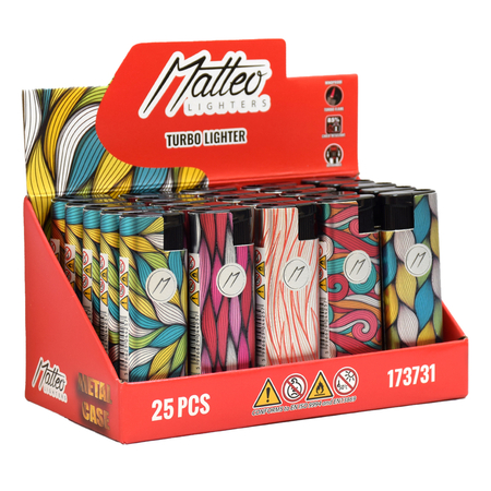 Vihar Öngyújtó 173731 Matteo Fémtokos kitapintható Absztrakt vonalak