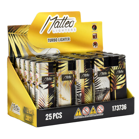 Vihar Öngyújtó 173736 Matteo Fémtokos kitapintható Trópusi arany