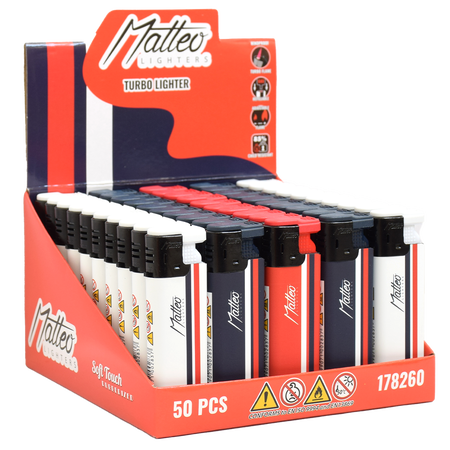 Vihar Öngyújtó 178260 Matteo Gumírozott Vörös és Kék