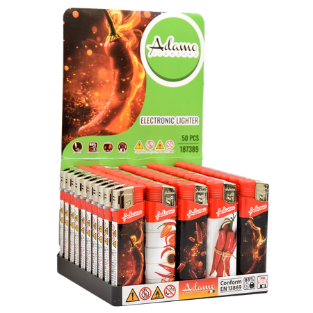 Elektromos Öngyújtó 187389 Adamo Vegyes mintás Slim Chili