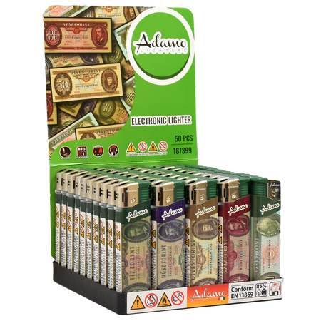 Elektromos Öngyújtó 187399 Adamo Vegyes mintás Slim Magyar pénzek