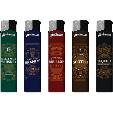 Elektromos Öngyújtó 189440  Adamo Vegyes mintás Skinny Whiskey