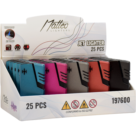 Jet Öngyújtó 197600 Matteo Fémtokos Hype Csillagok között