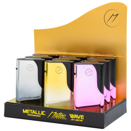 Jet Öngyújtó 197701 Matteo Fémtokos Wave Professional