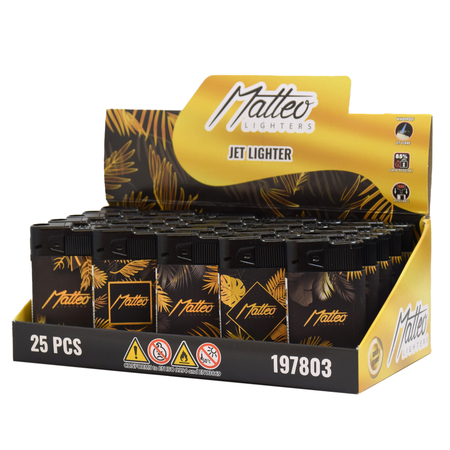 Jet Öngyújtó 197803 Matteo California Vegyes mintás Elegáns levelek