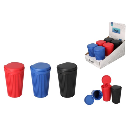 Hamuzó A405210 műanyag 3 szín autós hamuzó 8 cm