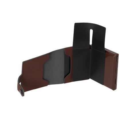 Cigarettatárca A801455 Angelo Fém Barna Bőr Kártyatartóval