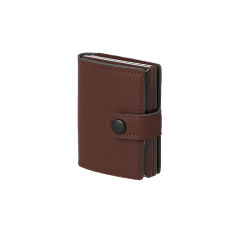 Cigarettatárca A801455 Angelo Fém Barna Bőr Kártyatartóval