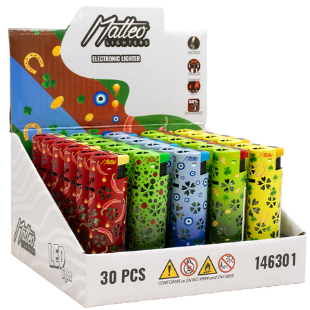 Jet Öngyújtó 146301 Matteo Fémtokos Belső LED Szerencse