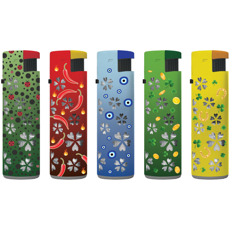 Jet Öngyújtó 146301 Matteo Fémtokos Belső LED Szerencse