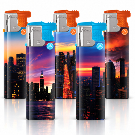 Turbo Lighter 177403 Adamo Design label City sunset