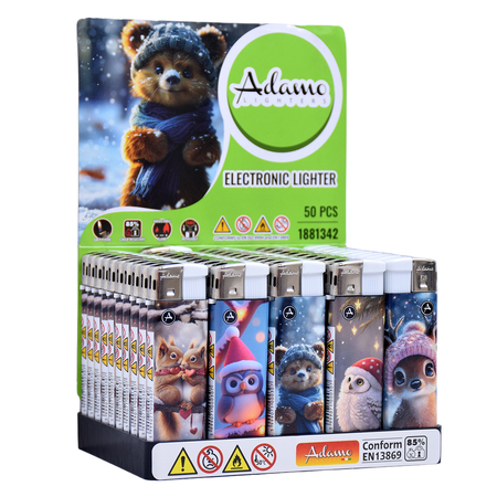 Elektromos Öngyújtó 1881342 Adamo Vegyes mintás Aranyos téli állat km