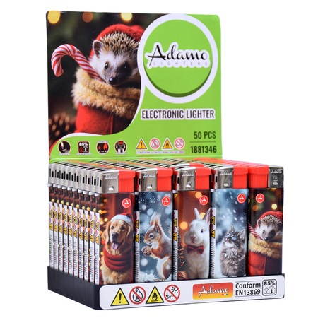 Elektromos Öngyújtó 1881346 Adamo Vegyes mintás Téli állatok km