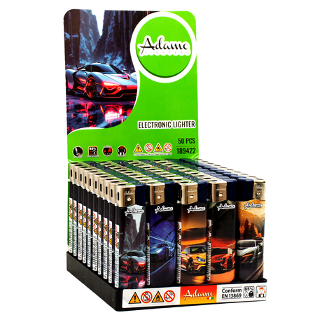 Elektromos Öngyújtó 189422  Adamo Vegyes mintás Skinny Autók