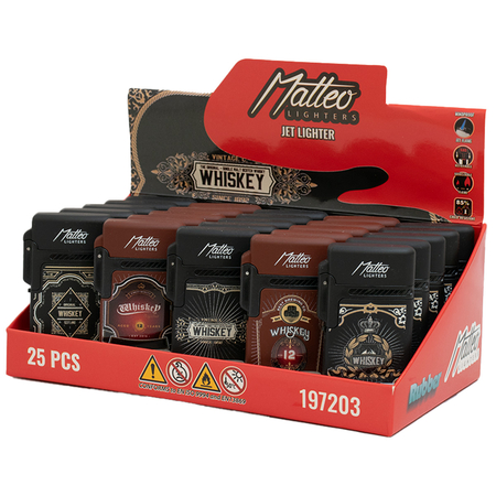 Jet Öngyújtó 197203 Matteo Nashville Gumírozott Whiskey