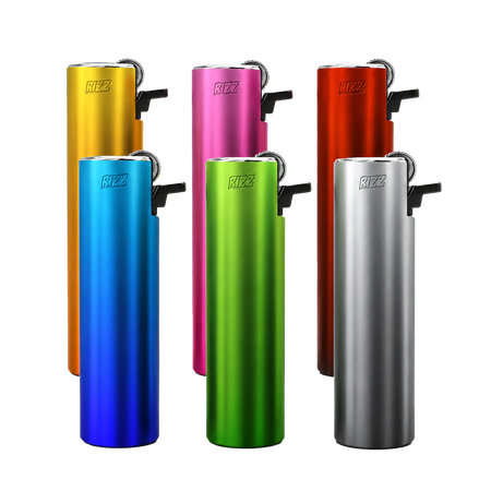 Flint Lighter 220100 RIZZ Matteo Round Metal case Gradient