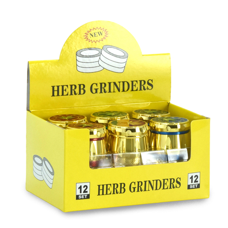 Dohányőrlő G1562 Fém 4 részes Arany Füves 40mm