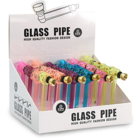 Glass pipe GP1006 TC Skull Neon