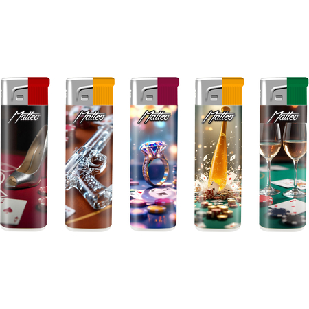Turbo Lighter 121047 Matteo Fix flame Design label Casino