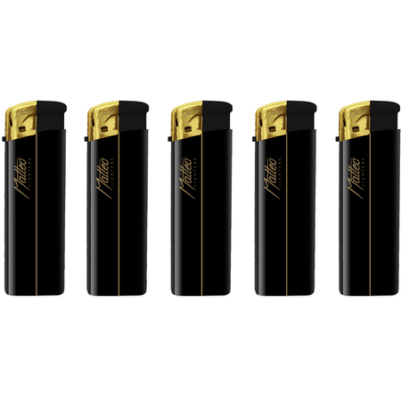 Electronic Lighter 131051 Matteo Soft touch Gold black