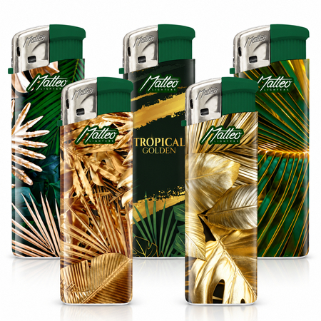 Electronic Lighter 131080 Matteo Soft touch Tropical