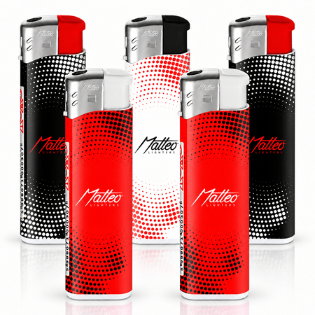 Electronic Lighter 131212 Matteo Soft Touch Dots