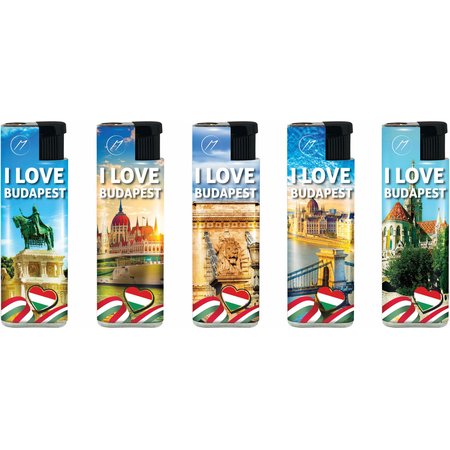 Turbo Lighter 173739 Matteo in metal case with touchable label Budapest