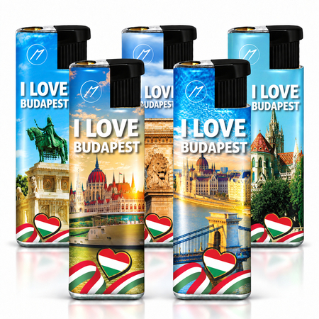 Turbo Lighter 173739 Matteo in metal case with touchable label Budapest