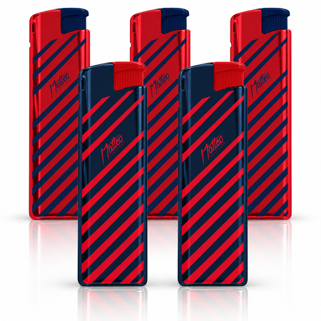 Electronic Lighter 184106 Matteo in Metal case Elegant
