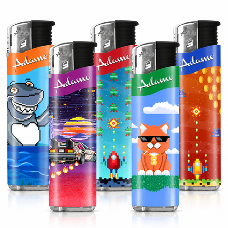 Electronic Lighter 187377 Adamo Design label Slim Pixel