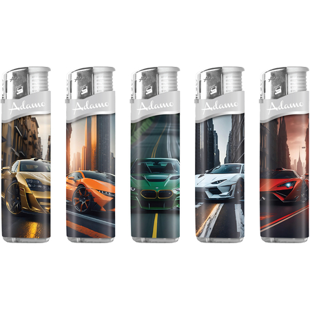 Electronic Lighter 187387 Adamo Design label Slim Cars