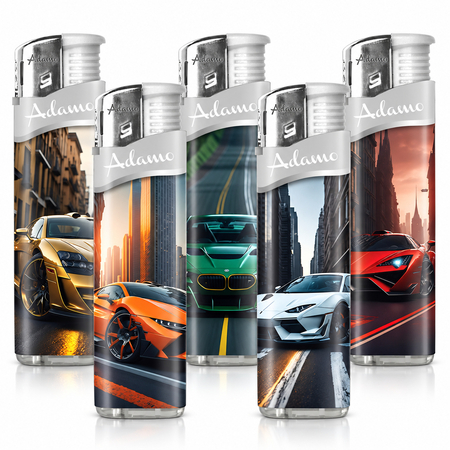 Electronic Lighter 187387 Adamo Design label Slim Cars