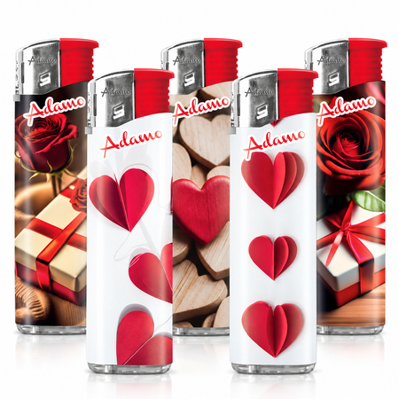Elektromos Öngyújtó 187410 Adamo Vegyes mintás Slim Love